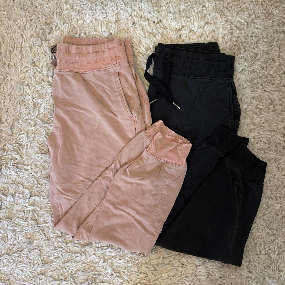 Athleta Balance Jogger Pants Bundle Medium Black Pink - Flaws